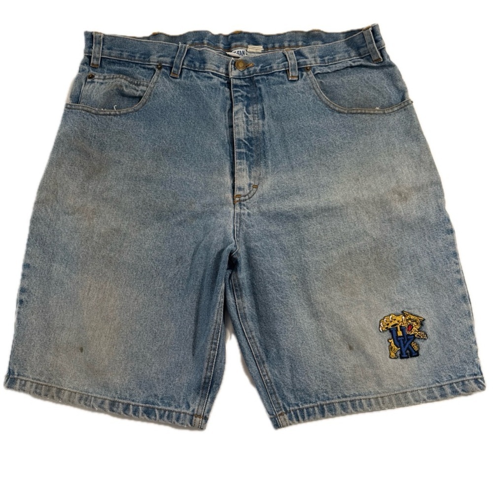 VTG Men's Kentucky Wildcat's Blue Jean Shorts Medium Wash Size 38 True Fan